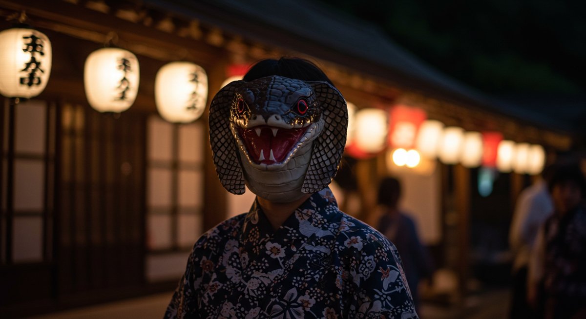 蛇 お 面