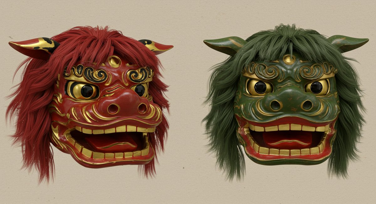 獅子 舞 髪の毛