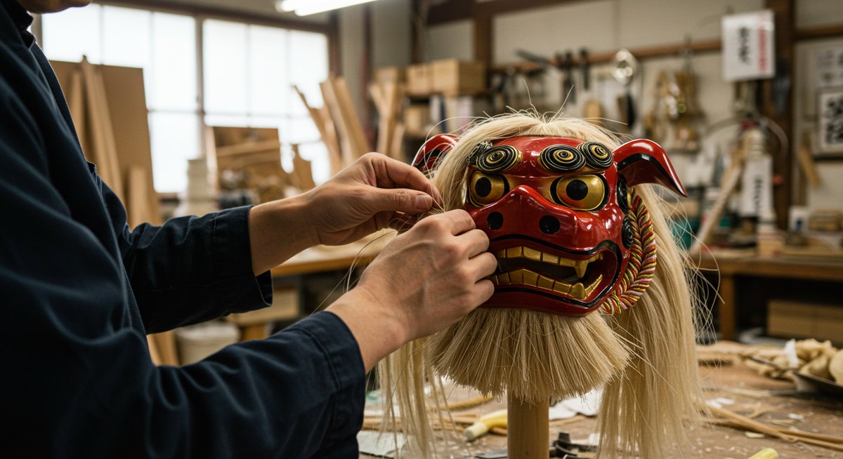 獅子 舞 髪の毛