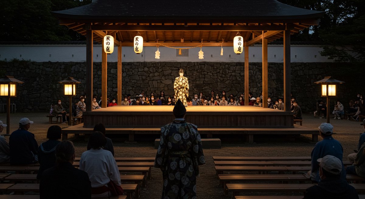 島原城 薪能